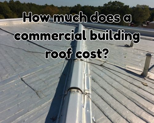 a commercial roof work on going