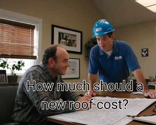 Roofer studies roofing project documents.