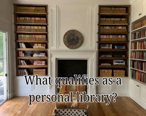 a personal library in white color